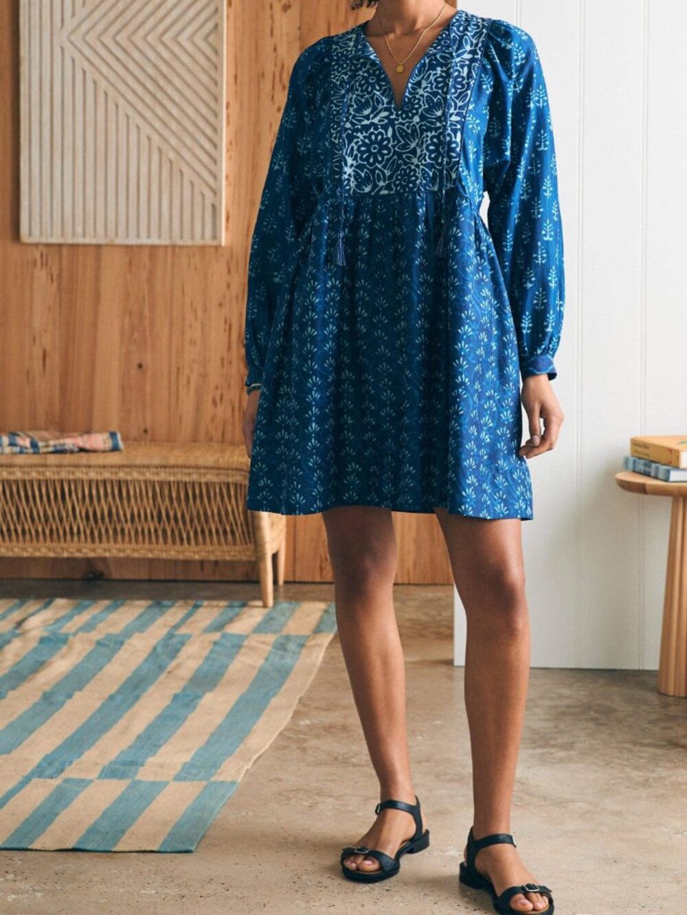 Faherty Silk Blend Solstice Mini Dress